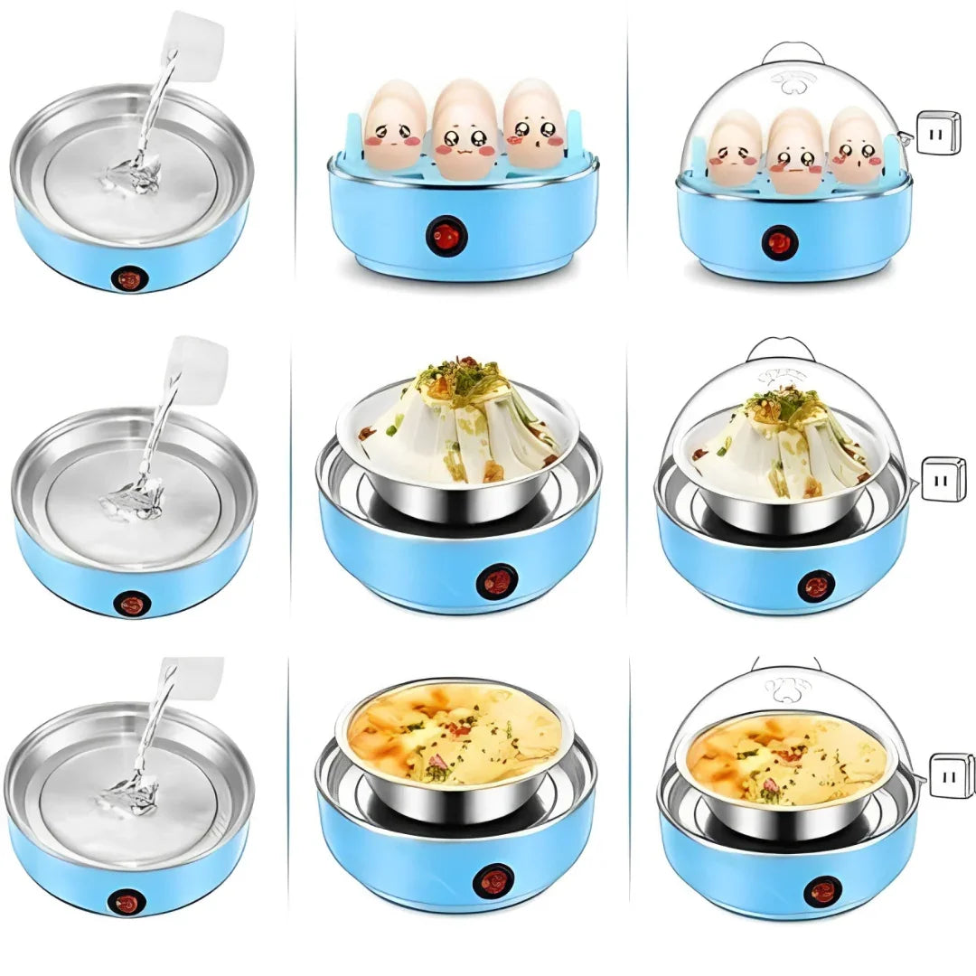 Cozedor de Ovos Elétrico Multifuncional - Egg Cooker 110V - (Cor Sortida) Generico