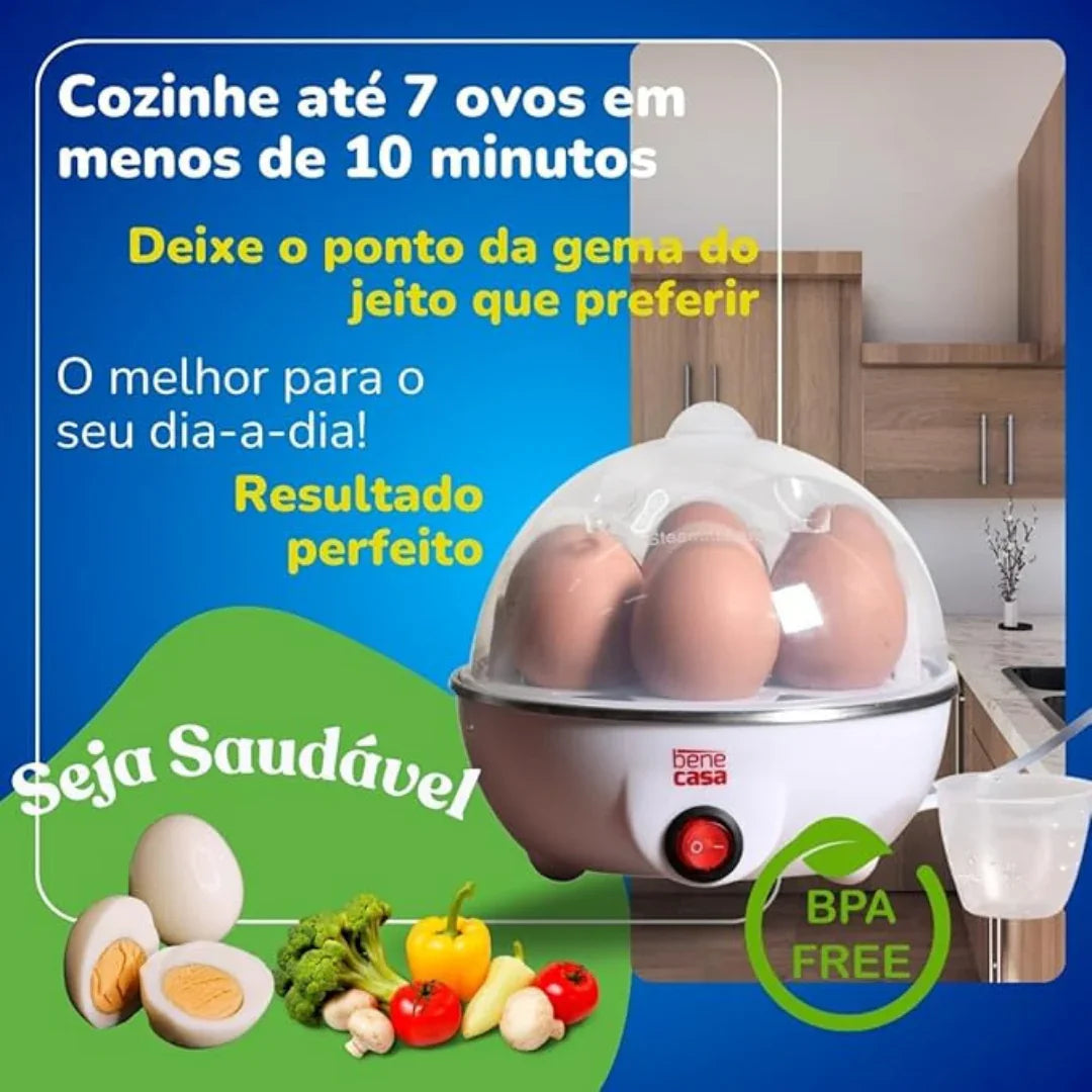 Cozedor de Ovos Elétrico Multifuncional - Egg Cooker 110V - (Cor Sortida) Generico