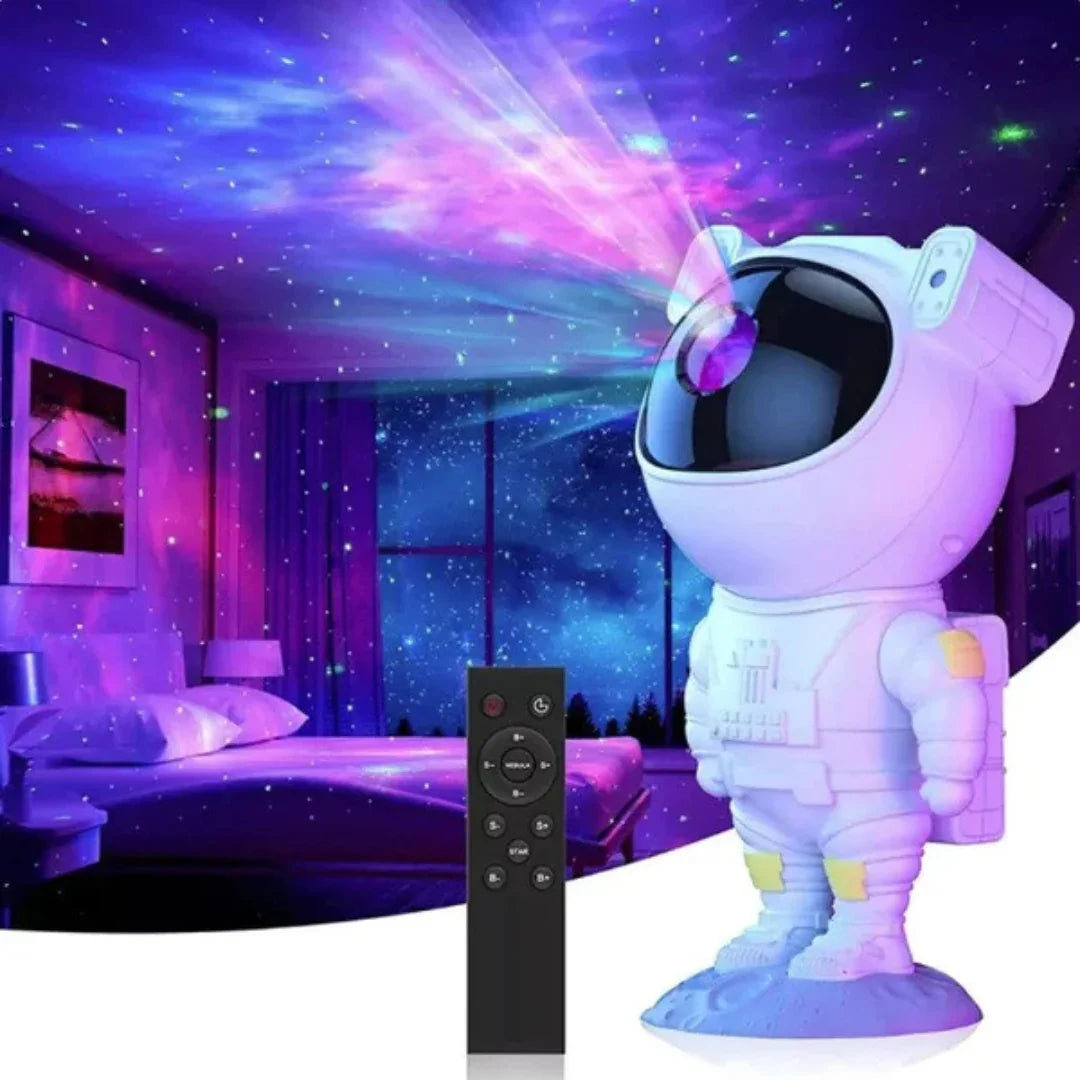 Mini Projetor Astronauta Luz Estelar com Controle Remoto Generico