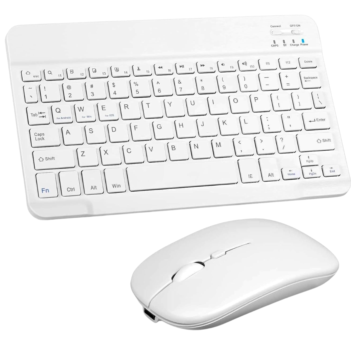 Kit Fone de Ouvido Bluetooth Tune 510 + Conjunto Teclado e Mouse Sem Fio - Branco