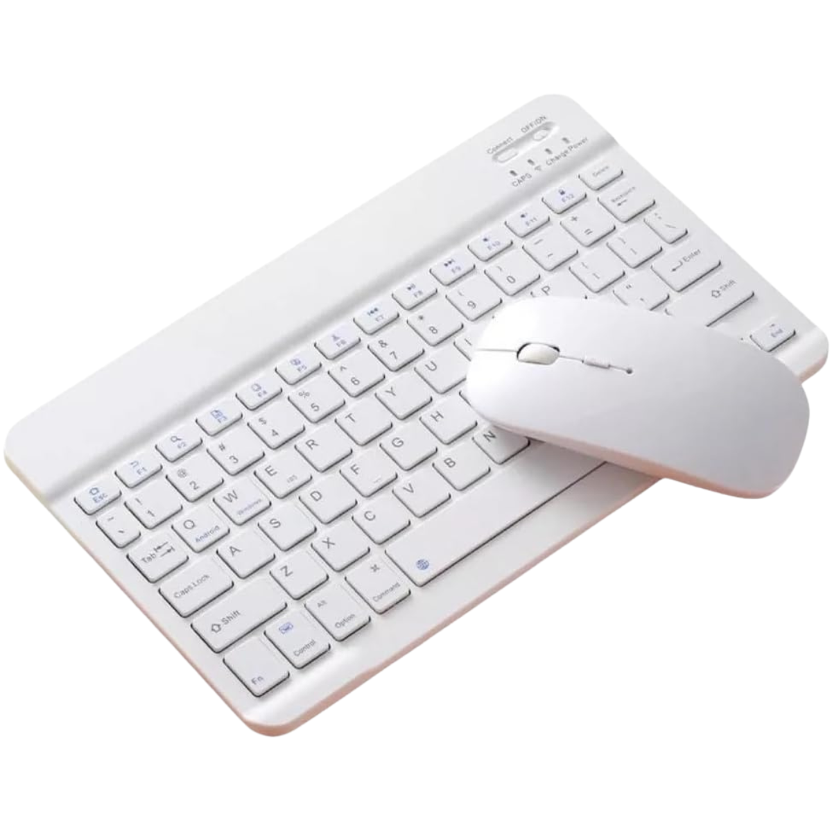 Kit Fone de Ouvido Bluetooth Tune 510 + Conjunto Teclado e Mouse Sem Fio - Branco