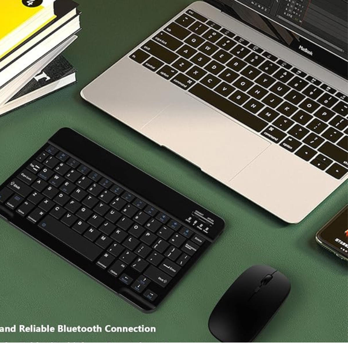 Kit Fone de Ouvido Bluetooth Tune 510 + Conjunto Teclado e Mouse Sem Fio - Preto