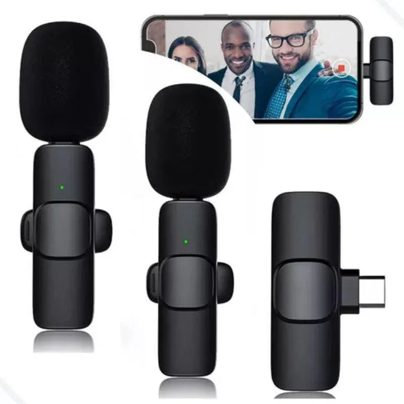 Kit 2 Microfone de Lapela Sem Fio – Áudio Profissional em Movimento AltoTech