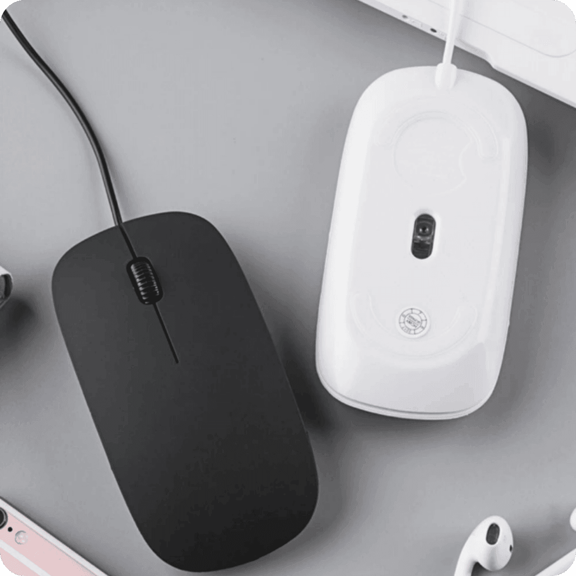 Mouse Estilo Apple com Fio 2.4Ghz AltoTech