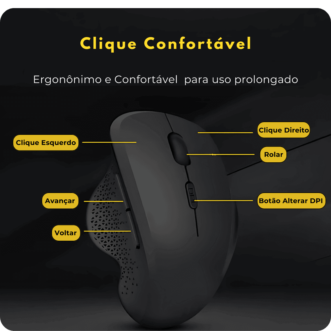 Mouse Bluetooth Recarregável DPI 1.600 USB AltoTech