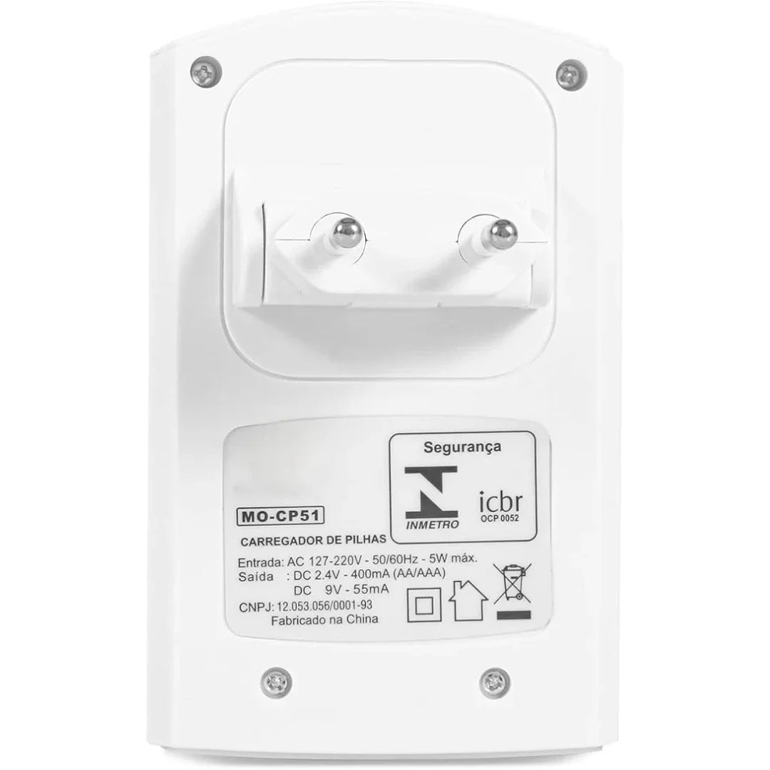 Carregador de Pilhas AA - MOX MO-CP51 Generico