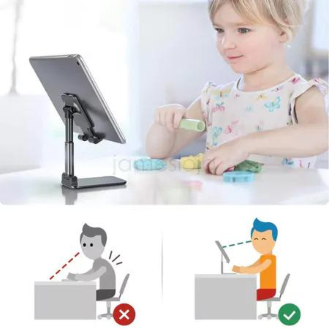 Suporte de Mesa Universal Ajustável para Celular e Tablet até 7"