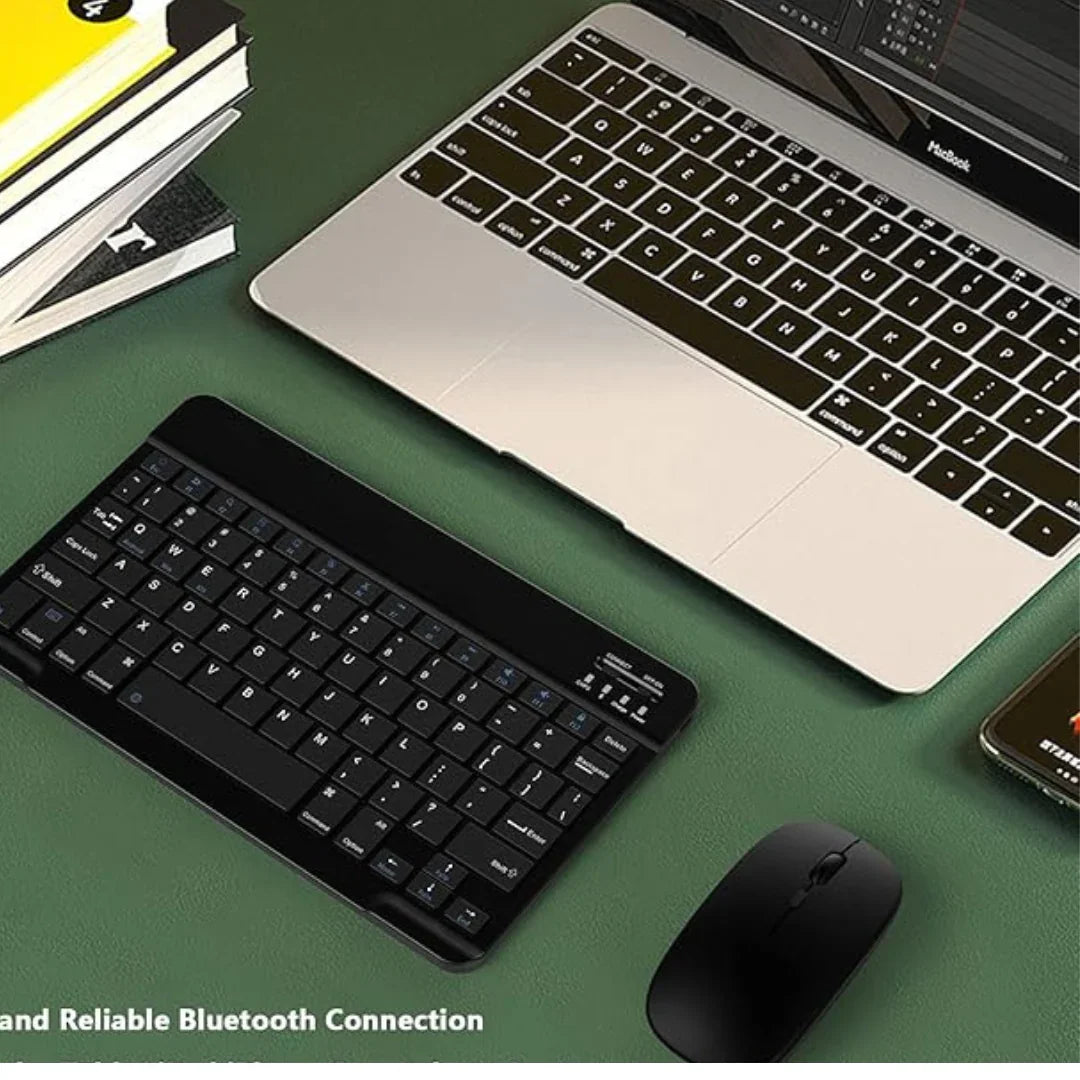 Conjunto de Teclado + Mouse sem fio e Bluetooth e tablet- Preta- Abnt 2 Generico
