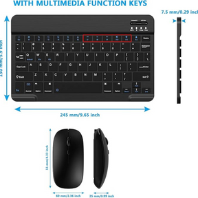 Kit Teclado e Mouse Bluetooth Tohakata