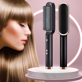 ShineBrush - Escova Alisadora Premium - Preto