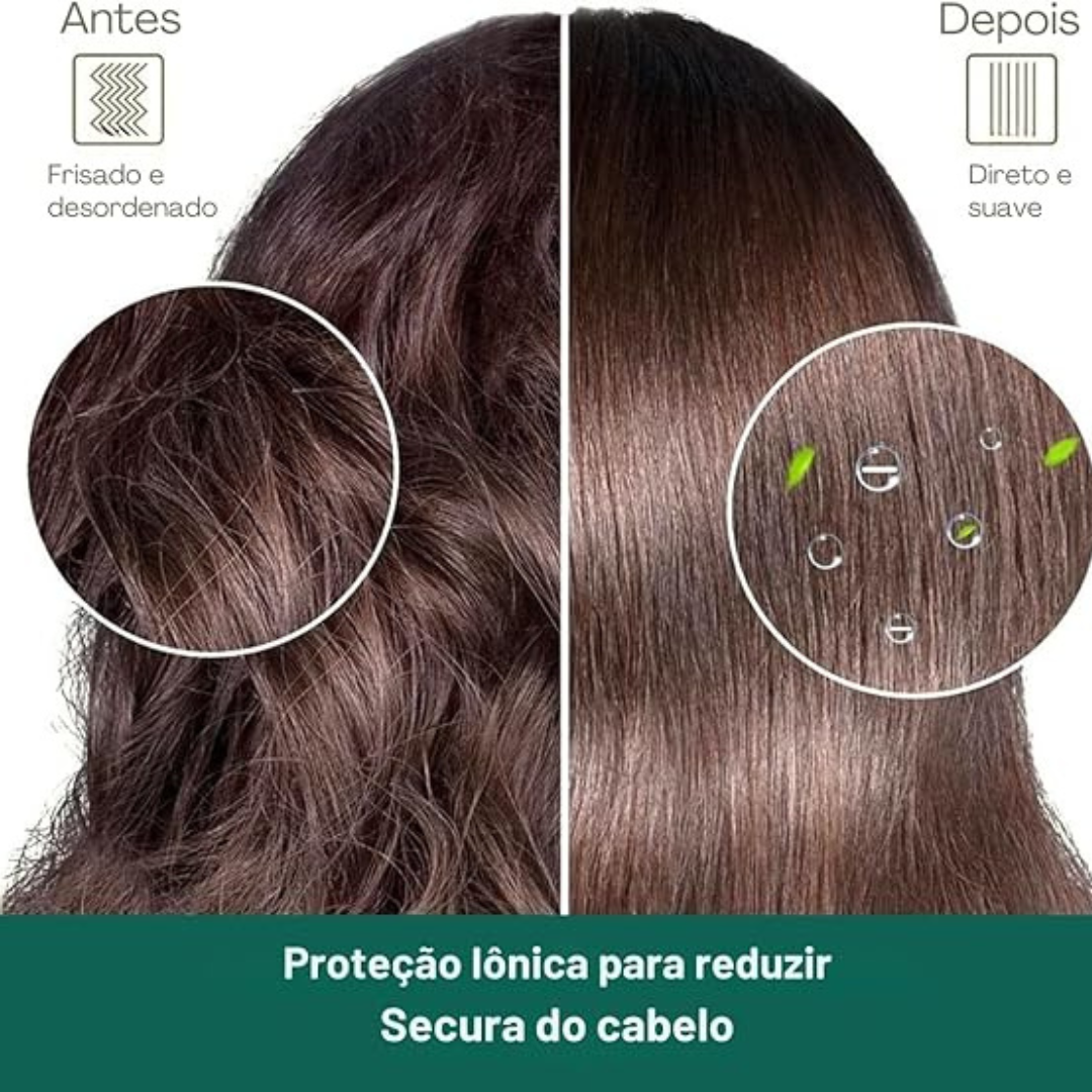 ShineBrush - Escova Alisadora Premium - Preto