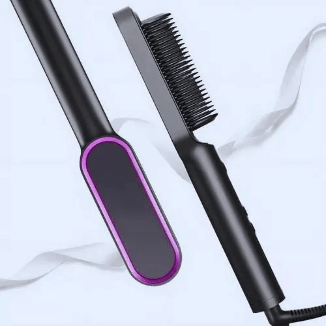 ShineBrush - Escova Alisadora Premium (Preto) AltoTech
