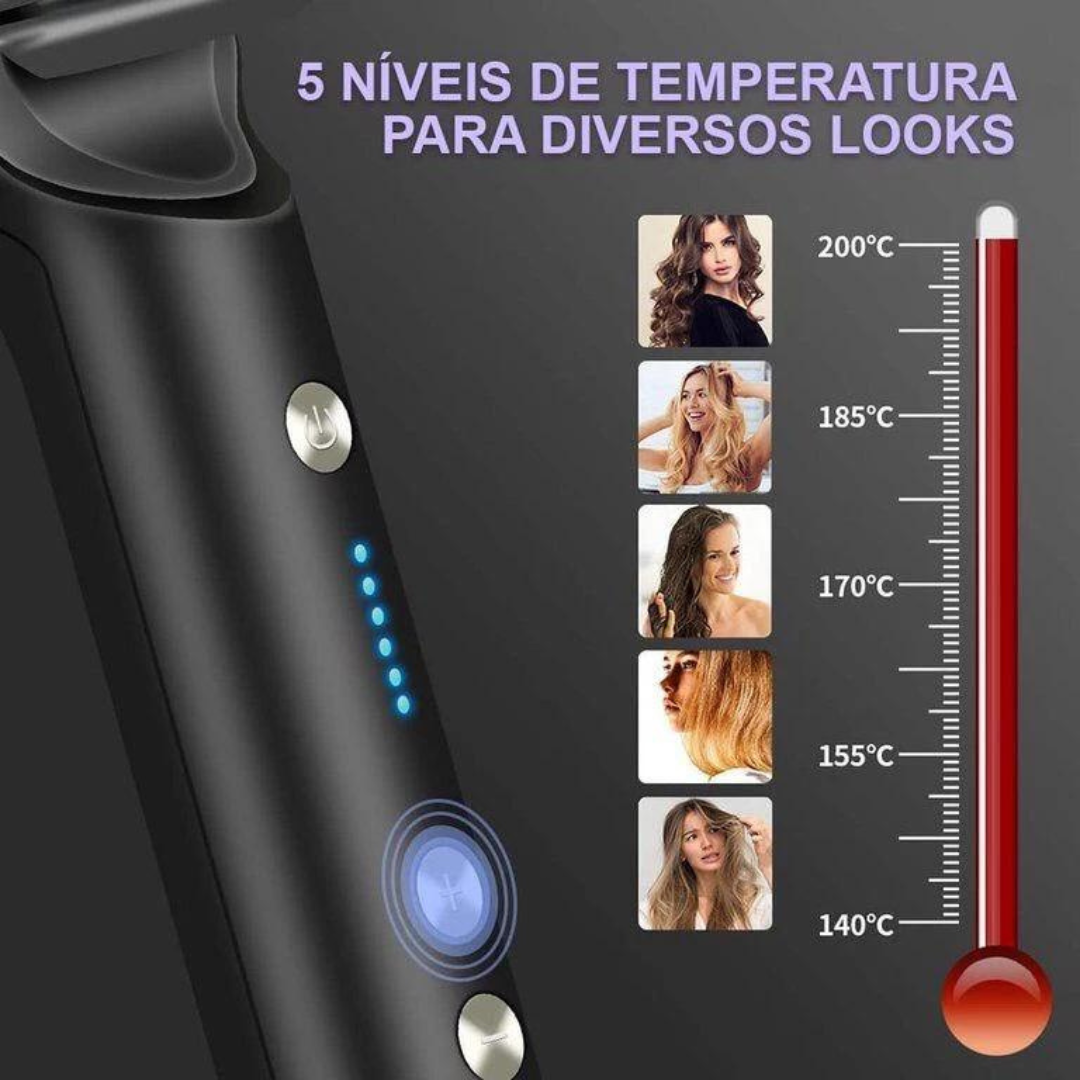 ShineBrush - Escova Alisadora Premium - Preto