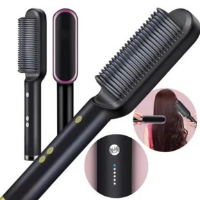 ShineBrush - Escova Alisadora Premium - Preto