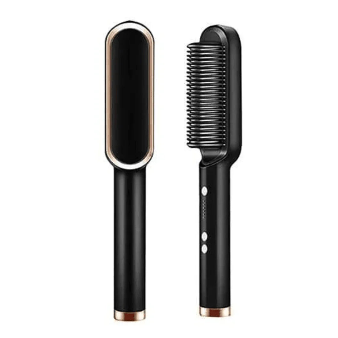 ShineBrush - Escova Alisadora Premium (Preto) AltoTech