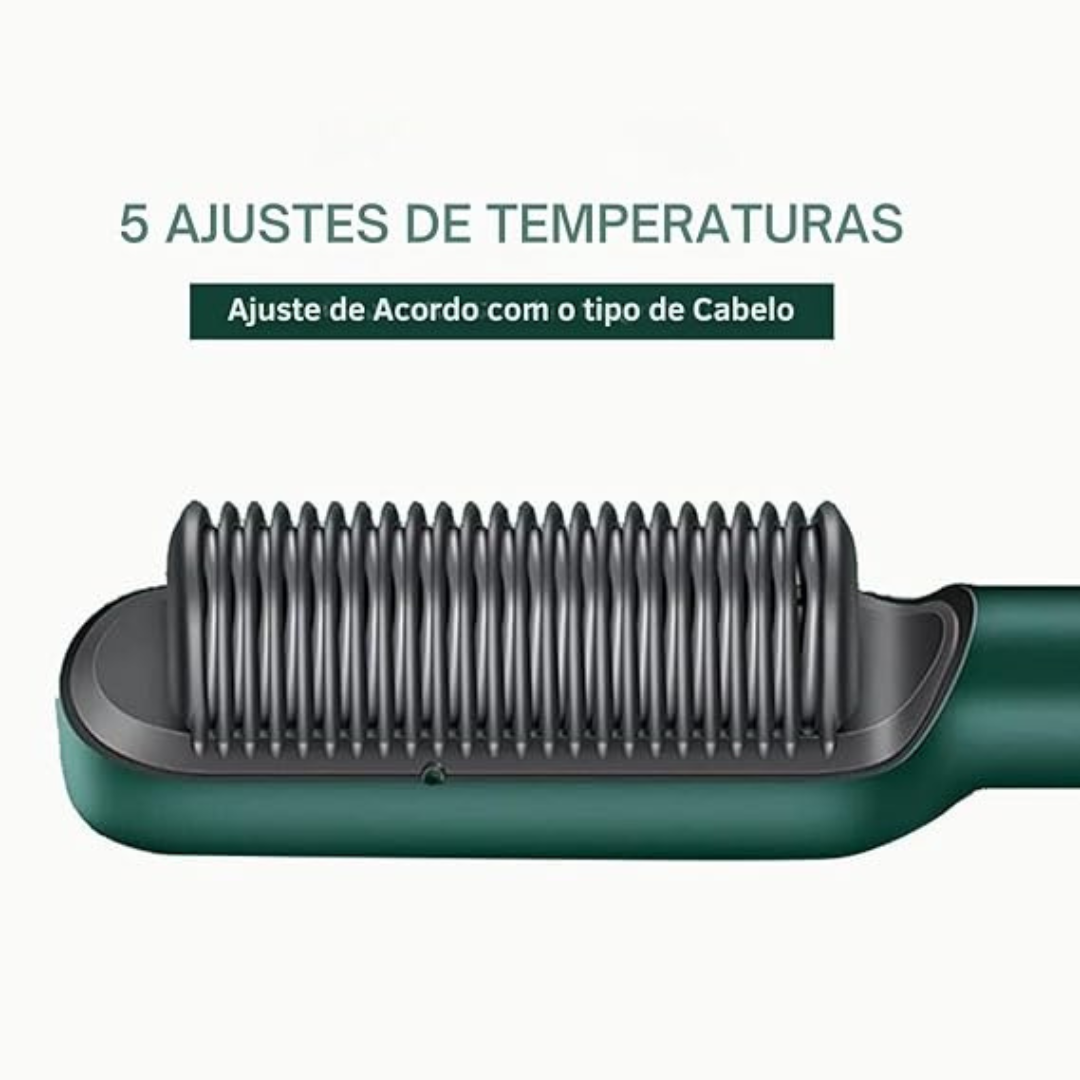 ShineBrush - Escova Alisadora Premium - Verde