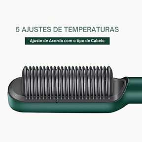 ShineBrush - Escova Alisadora Premium - Verde