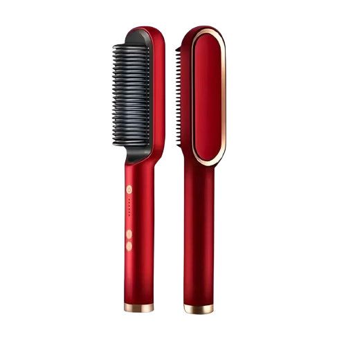 ShineBrush - Escova Alisadora Premium - Vermelho