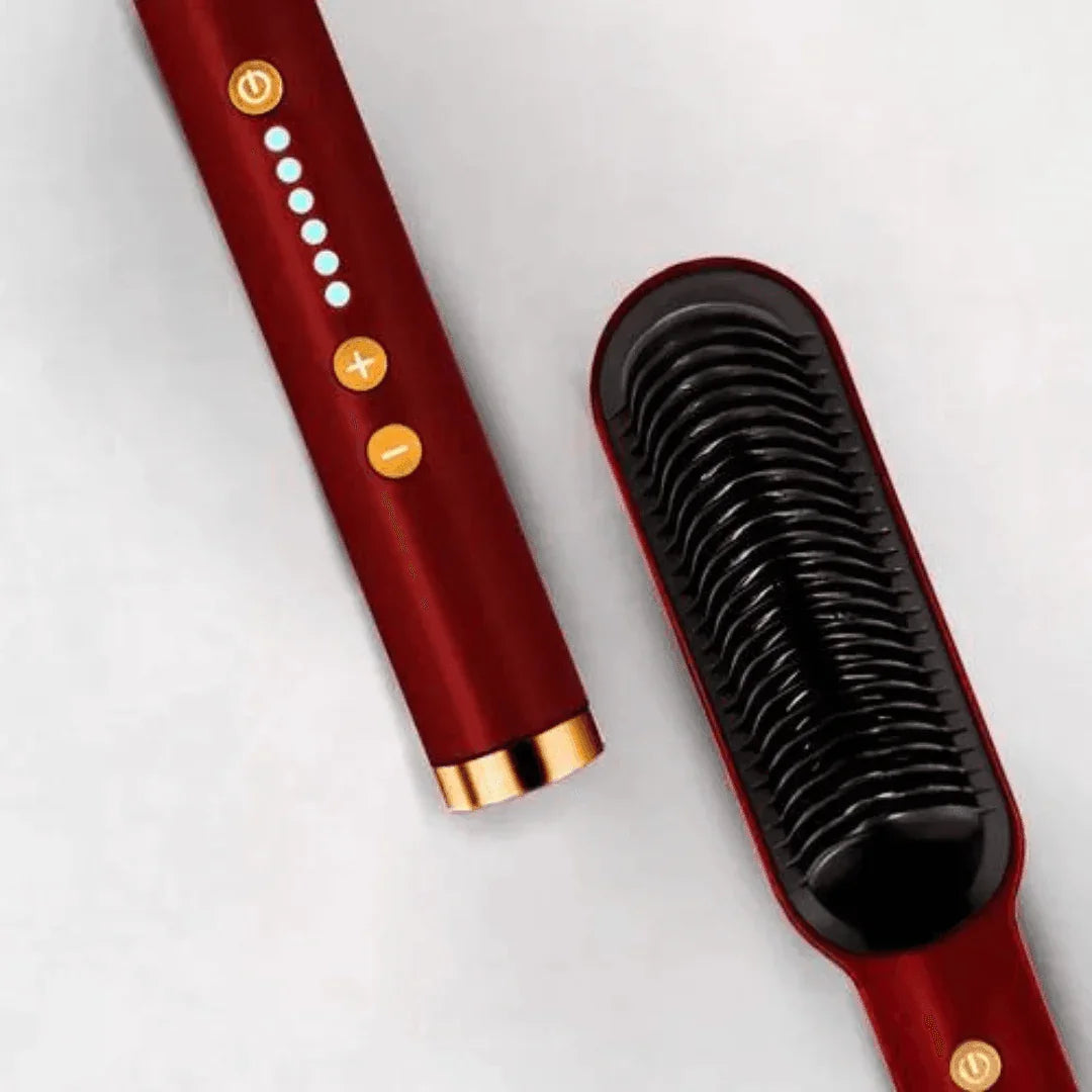 ShineBrush - Escova Alisadora Premium (Vermelho) AltoTech