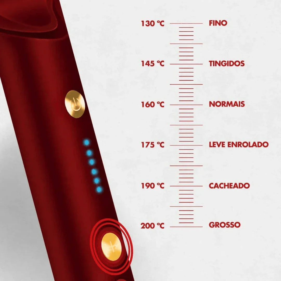 ShineBrush - Escova Alisadora Premium (Vermelho) AltoTech
