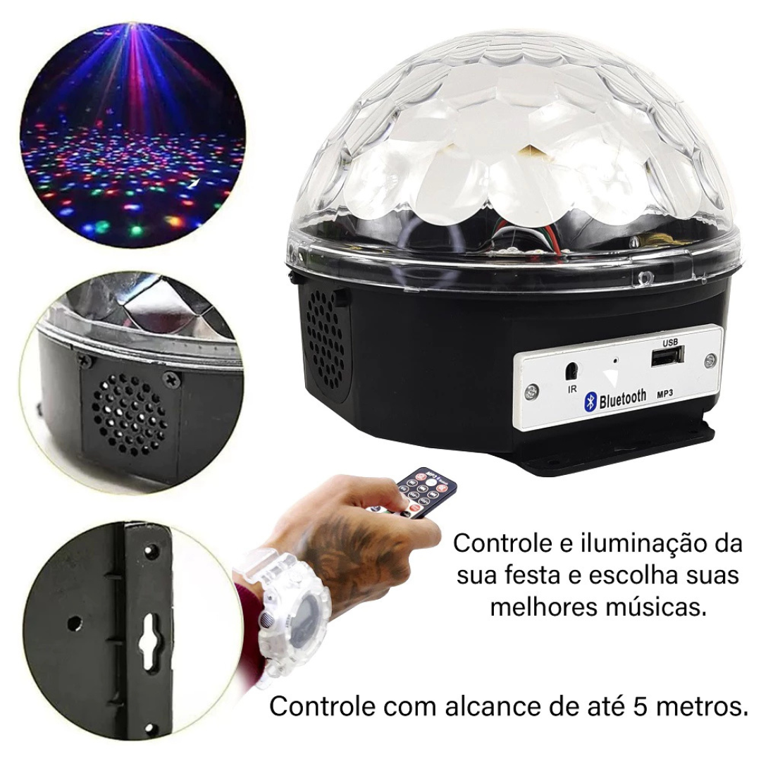 StarBlast - Bola LED com Som Bluetooth e Controle