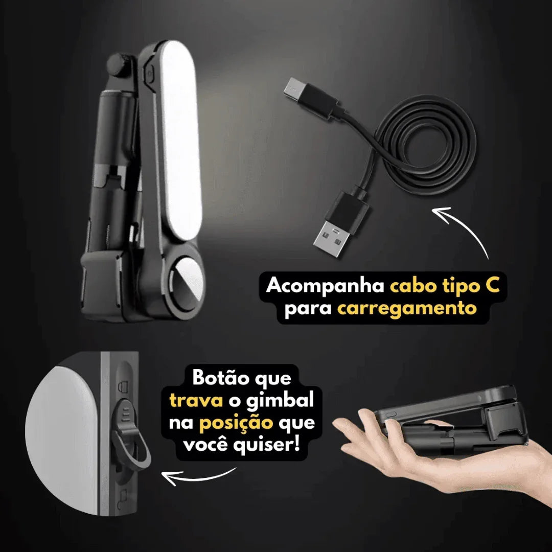 Gimbal Estabilizador Profissional de Celular L09 (3 em 1) AltoTech