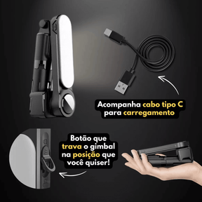 Gimbal Estabilizador Profissional de Celular L09 (3 em 1)