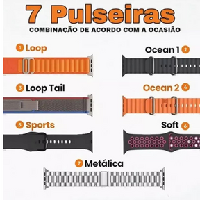 Smartwatch Ultra 9 - 49mm + 7 Pulseiras