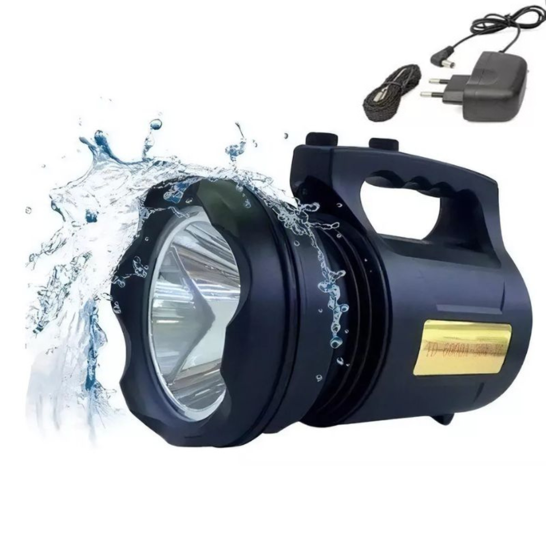 Lanterna Holofote LED 30W TD-6000A T6 Recarregável Pesca Trilha Camping