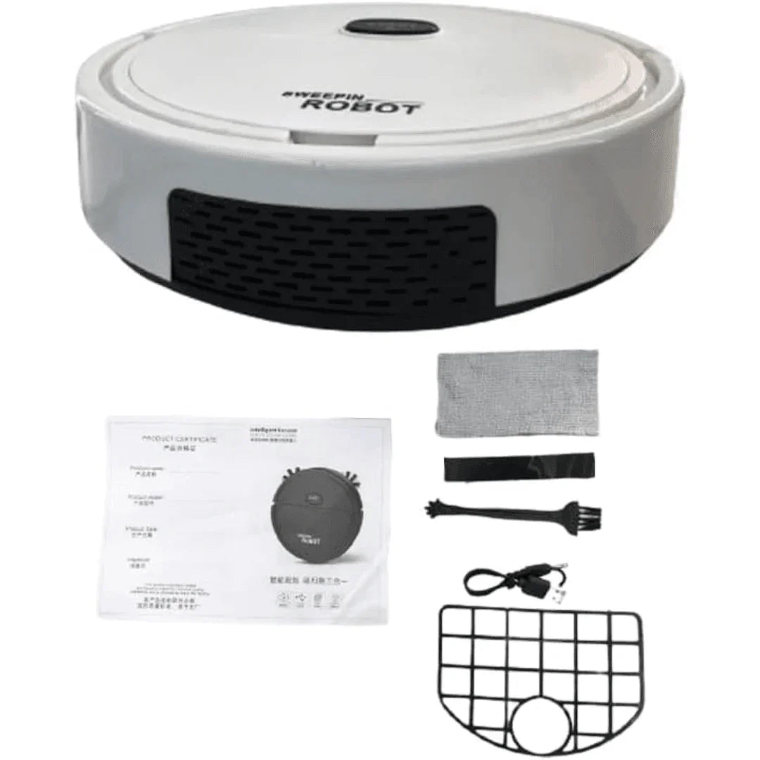 Robô Aspirador de Pó Recarregável - Sweepin Robot (Branco) AltoTech