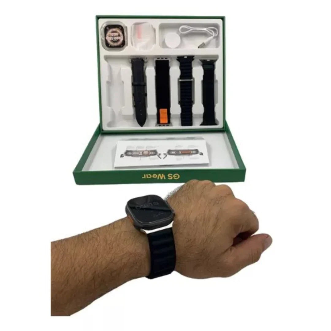 Smartwatch GS Ultra 2 com 5 Pulseiras + Case Protetor e Película-Preto AltoTech