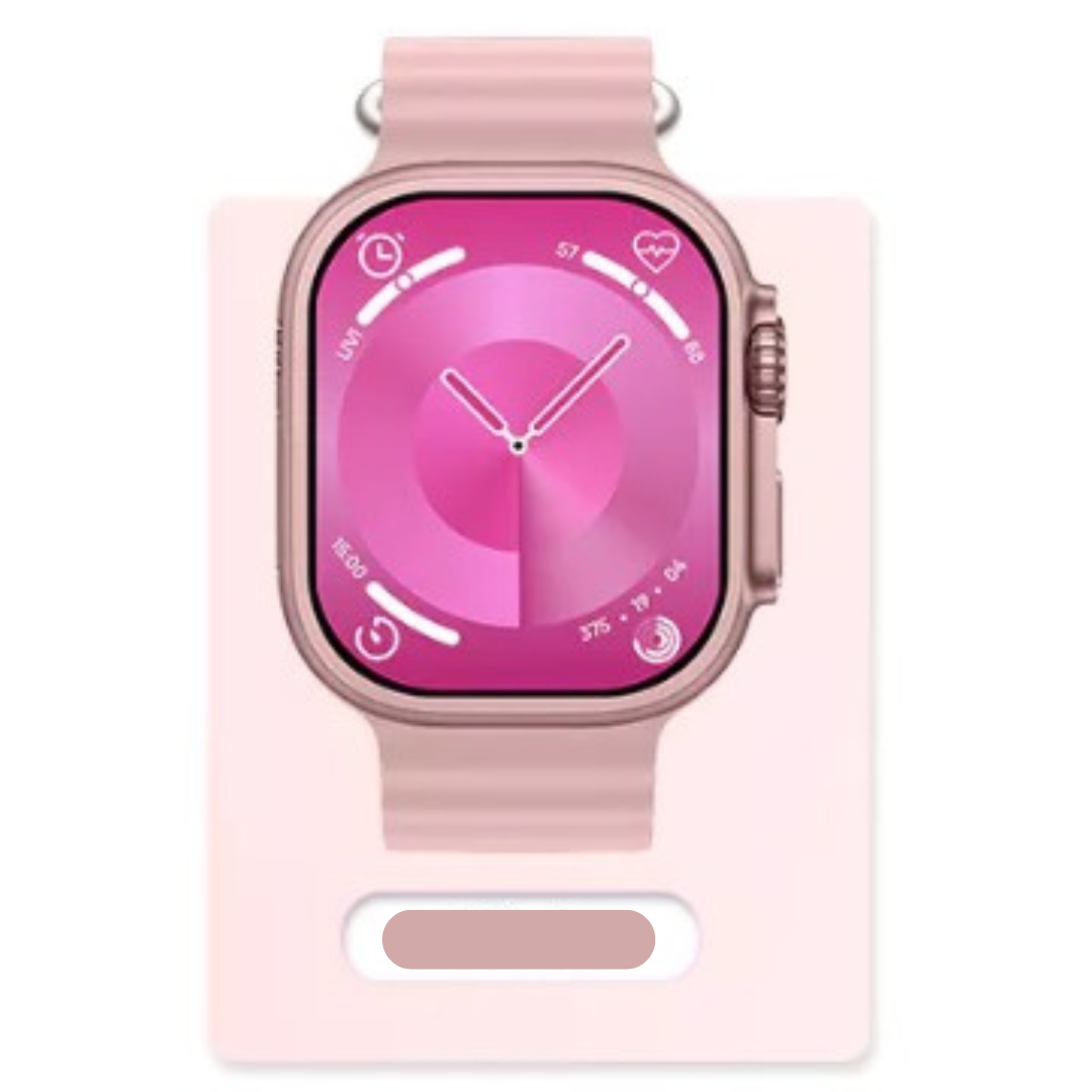 Smartwatch GS9 Ultra Mini 41mm + 2 Pulseiras (ROSA)