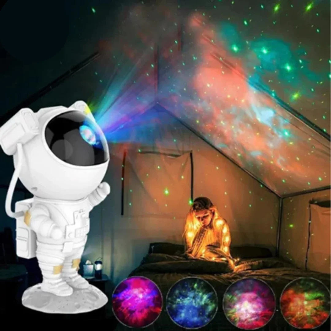 Mini Projetor Astronauta Luz Estelar com Controle Remoto Generico