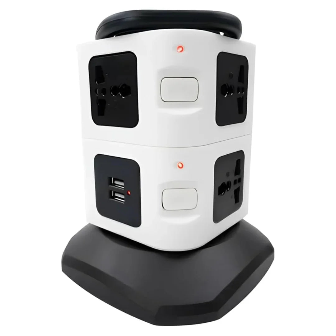 Torre de Tomada Elétrica com 7 Entradas Universais e 2 Portas USB - OI-TO 128 Generico