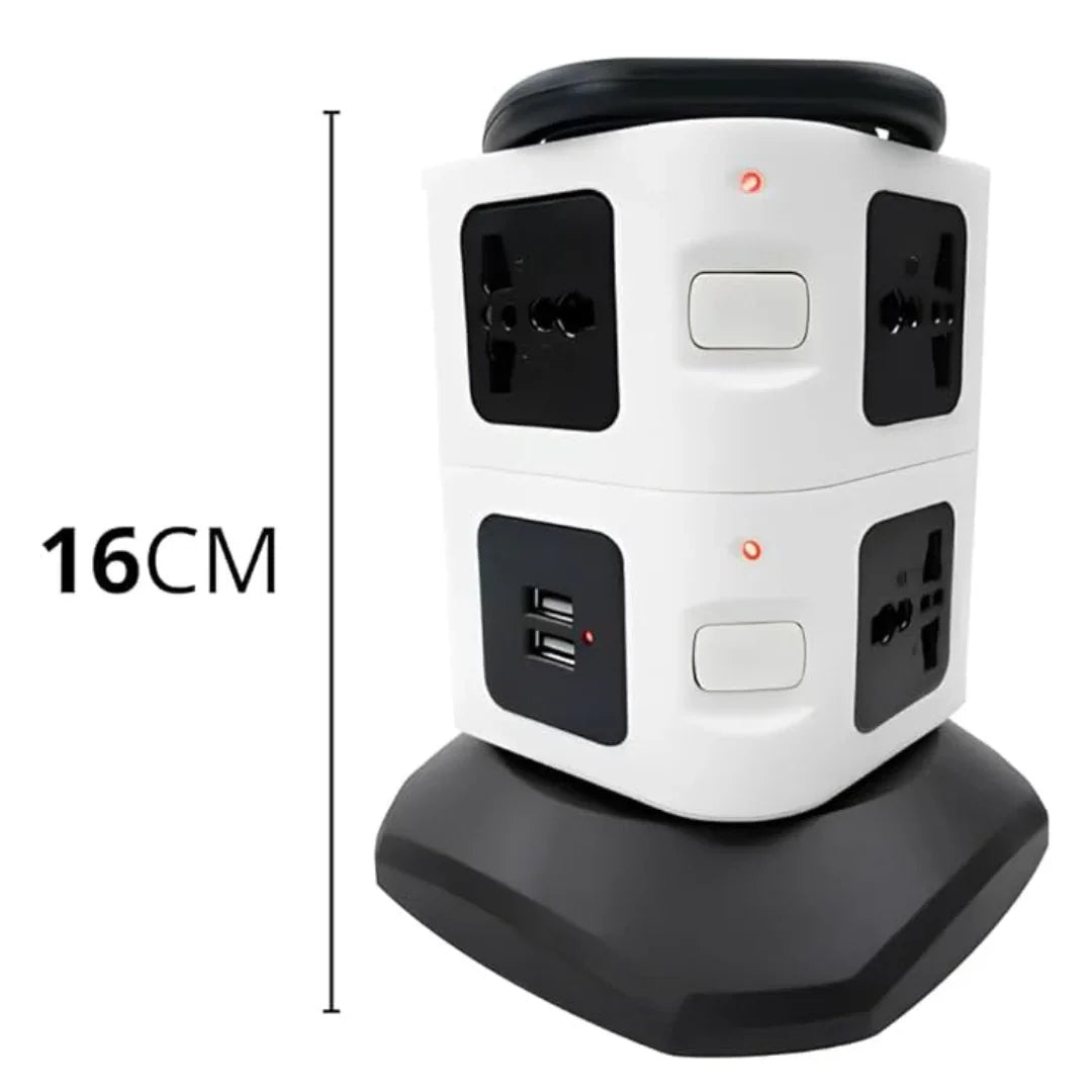 Torre de Tomada Elétrica com 7 Entradas Universais e 2 Portas USB - OI-TO 128 Generico