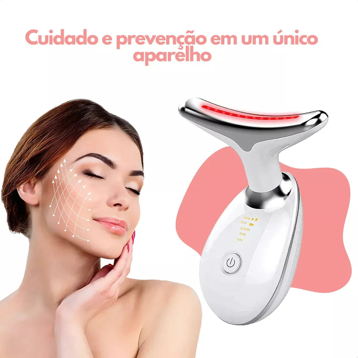 MASSAGEM FACIAL -  Led Aparelho Tratamento Com Luz (Cor Sortida) Generico