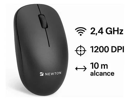PRETO NMS-007 - Mouse Sem Fio Simples e Discreto Generico