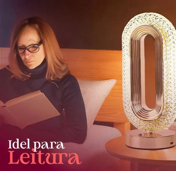 RETRÔ - Luminária Abajur Cristal Led Touch Recarregável USB Genérica