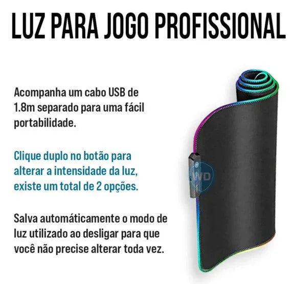 Mouse Pad Speed Gamer Led BM-791 Generico