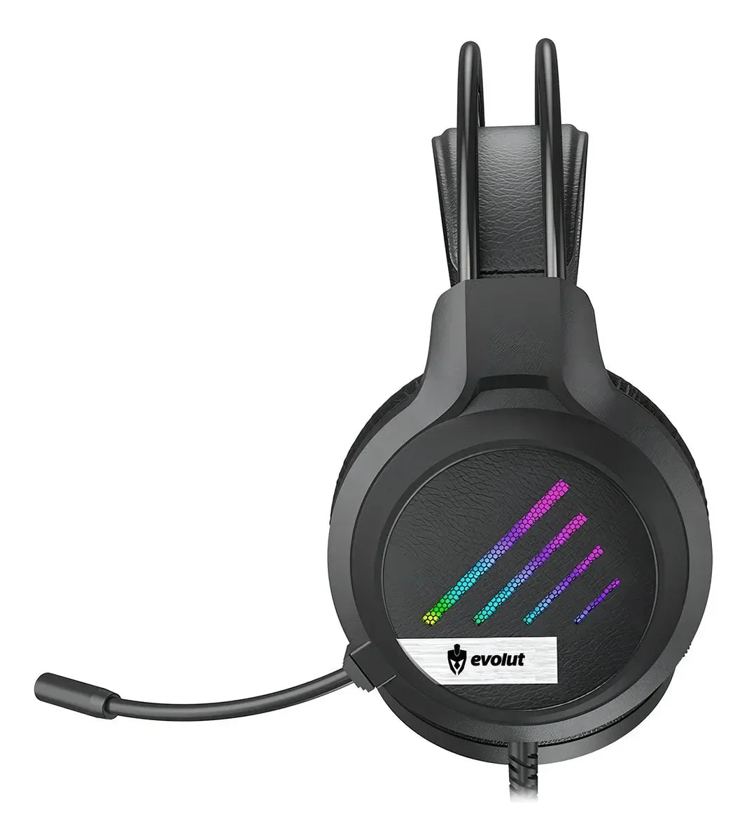 FONE HEADSET GAMER EVOLUT Lesh EG-306 RGB Rainbow - Preto Generico