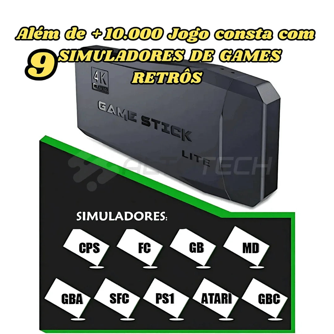 PlayStream 4K - Game Stick com Gráficos Ultra HD AltoTech