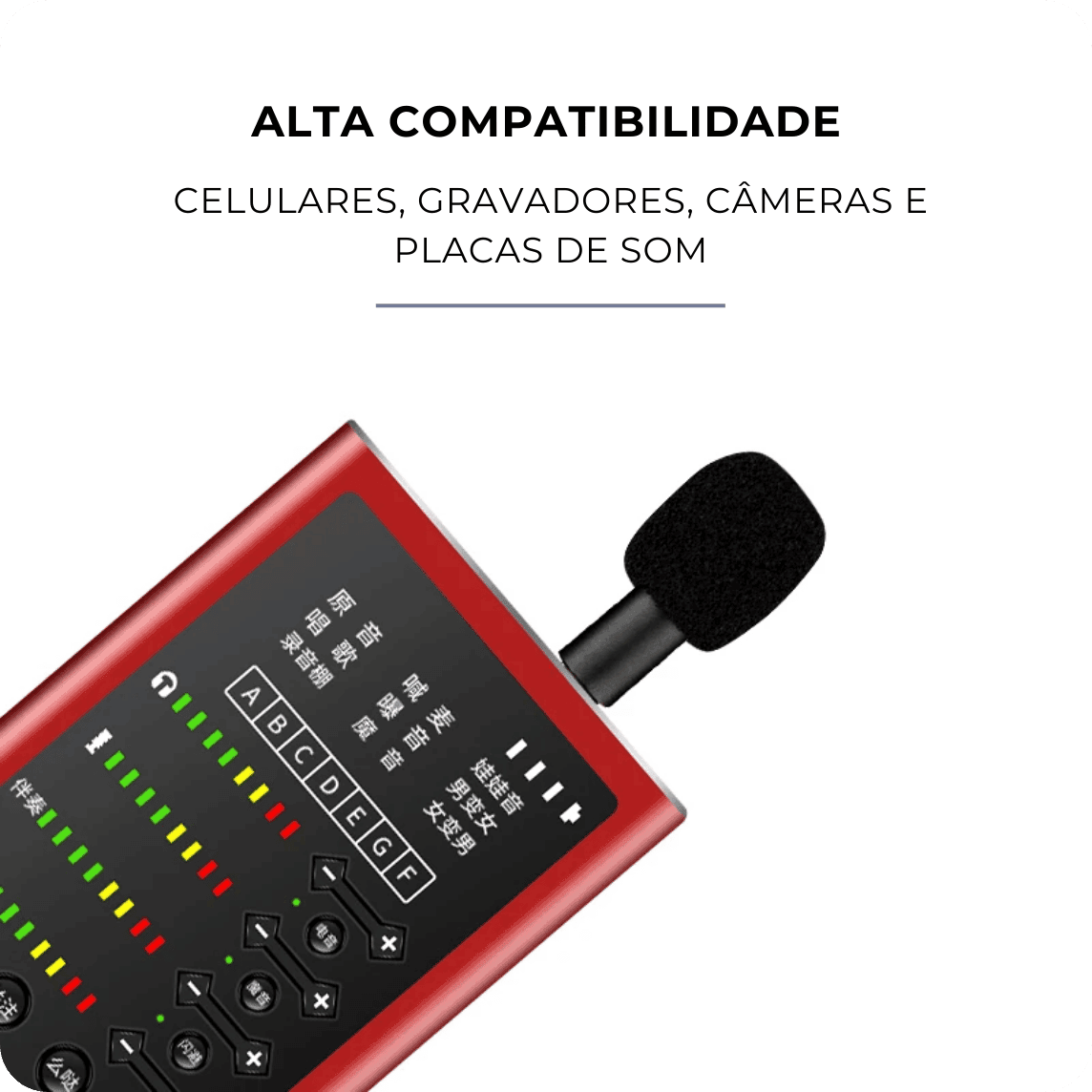 Microfone Áudio Externo - Kebidu-Mic® Portátil AltoTech