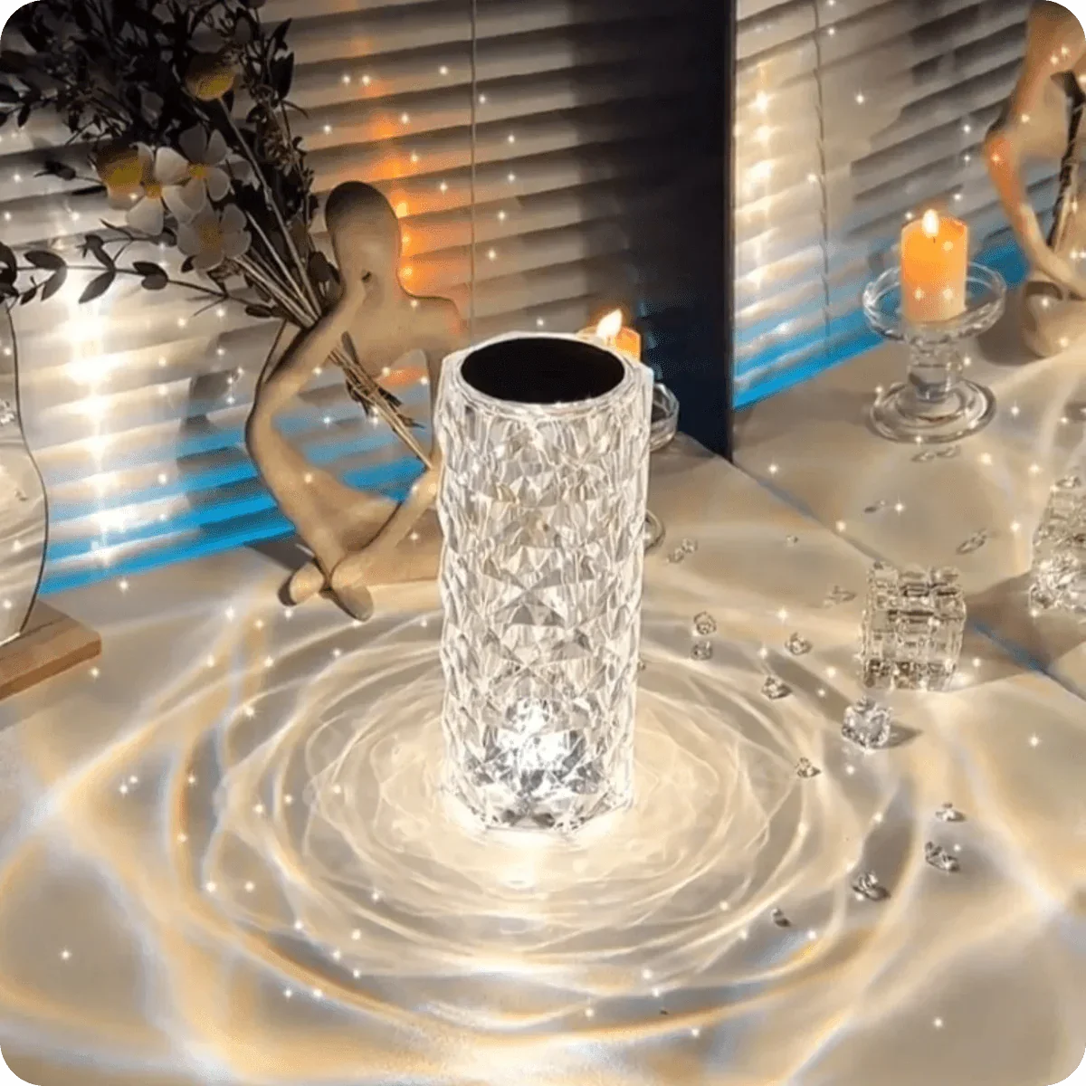 Luminária De Mesa Diamantada 16 Cores LED AltoTech