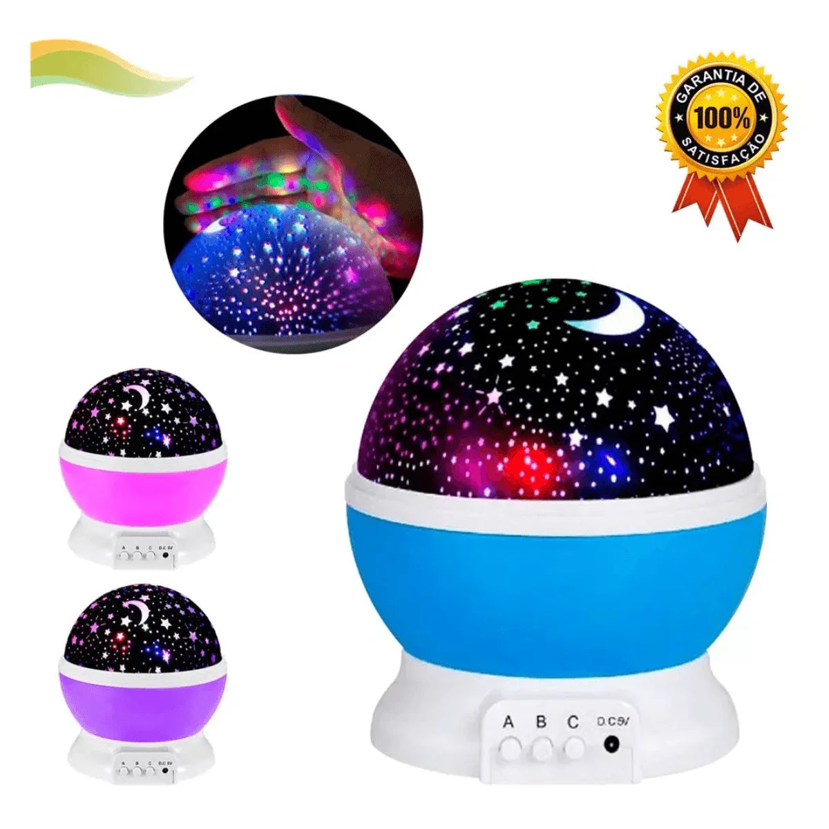 Luminaria Projetor De Estrela Globo Abajur Universo 360º AltoTech