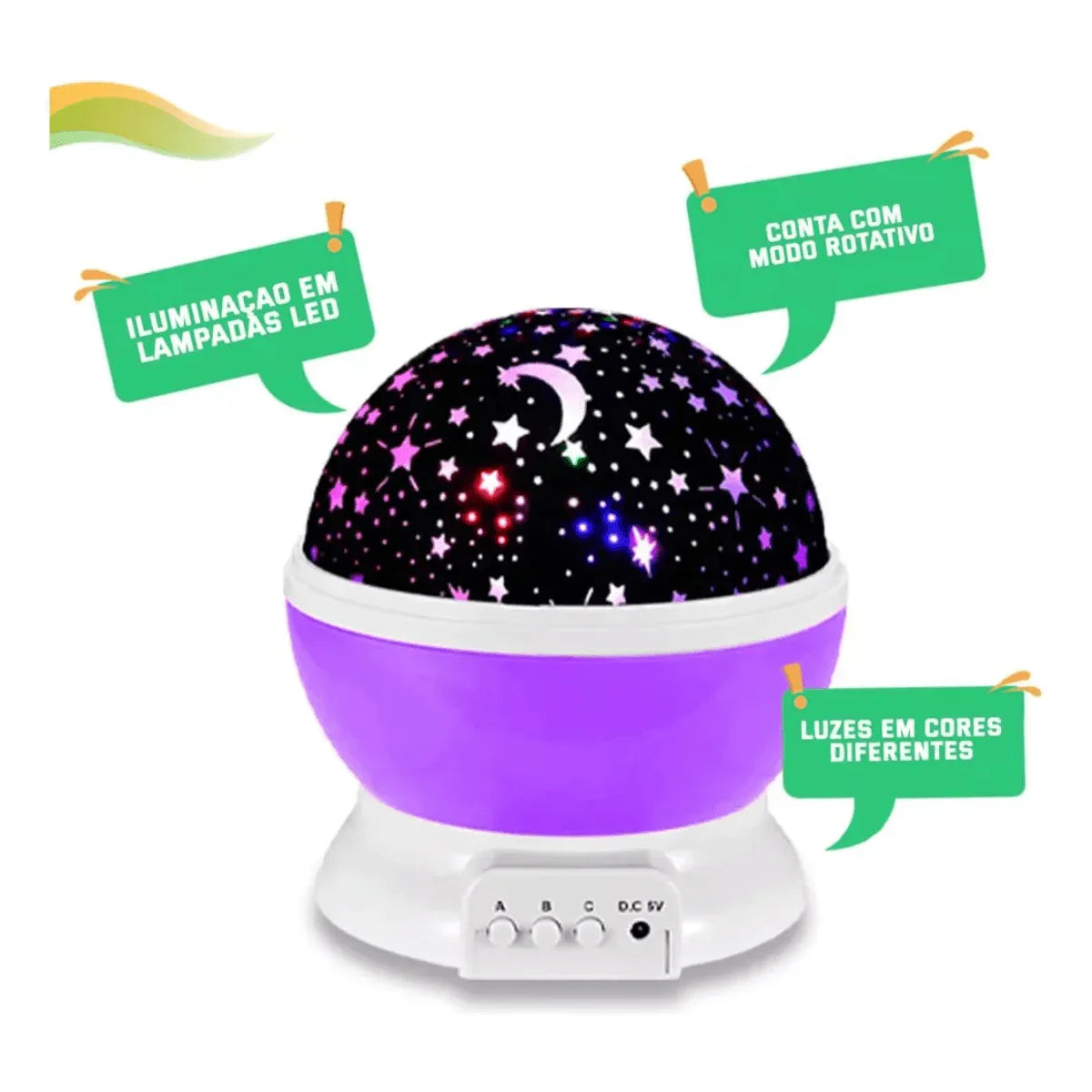 Luminaria Projetor De Estrela Globo Abajur Universo 360º AltoTech
