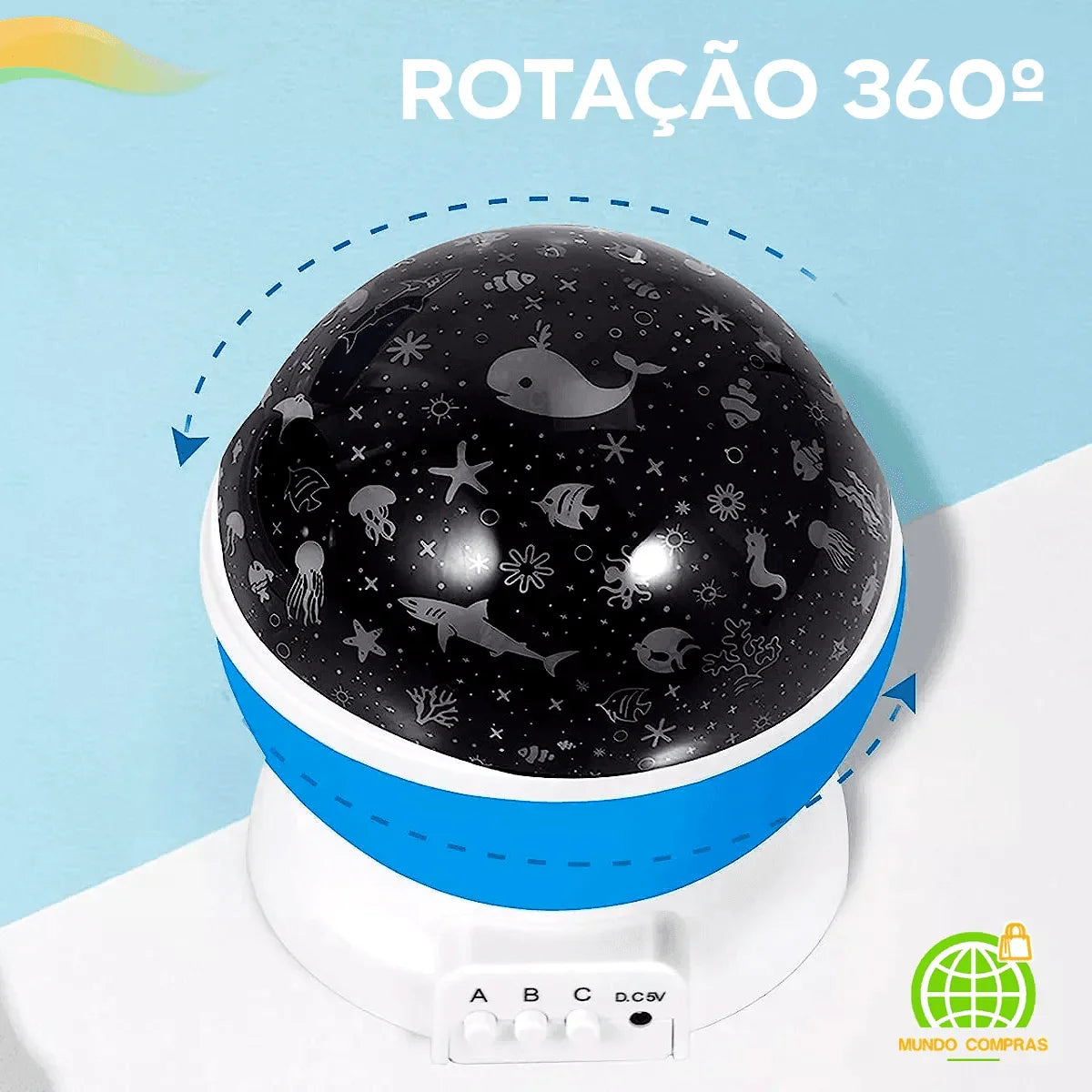 Luminaria Projetor De Estrela Globo Abajur Universo 360º AltoTech