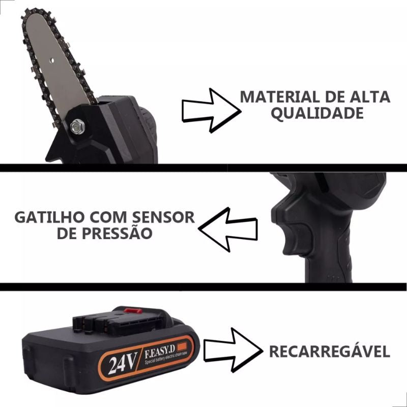 Mini Motosserra F.Easy Bateria Recarregável