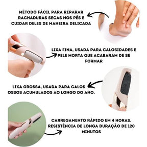 SoftFeet Pro - Lixadeira Portátil e Prova de Água para Pés