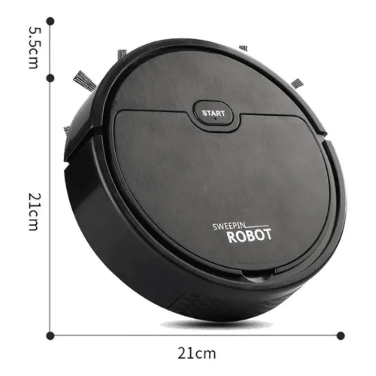Robô Aspirador de Pó Recarregável - Sweepin Robot (Preto) AltoTech