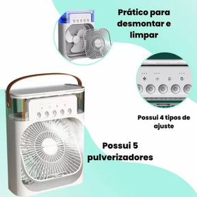 Mini Ventilador Portátil e Umidificador Puracy